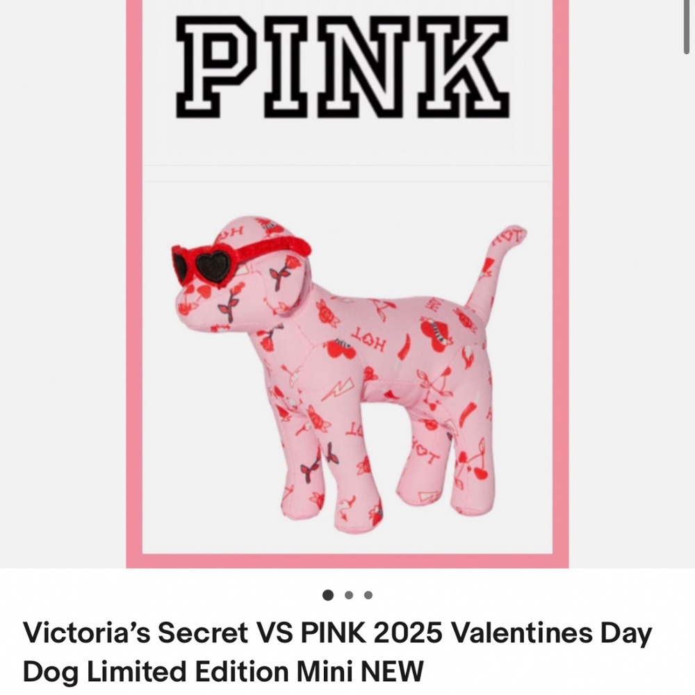 Victoria’s Secret Pink 2025 Valentine’s Day Limited Edition Mini Dog Brand New